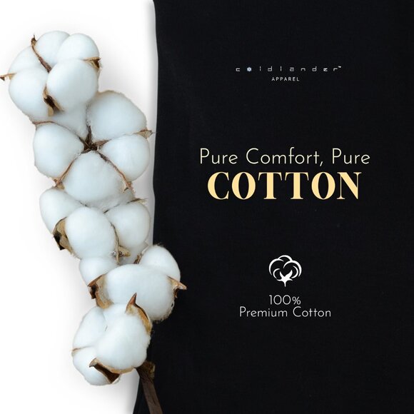 Women's Black Tank Top by Coldlander.com, 100% Cotton with Built-in Bra - Picture 7 of 7